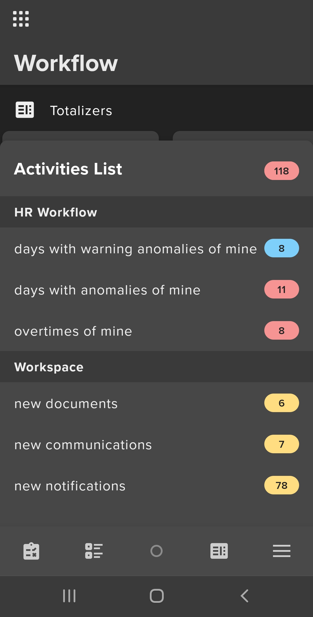 screenshot of Zucchetti Time and Attendance